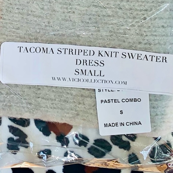 NIB VICI TACOMA STRIPED KNIT SWEATER DRESS, Sz.S, BNIB - Picture 9 of 9